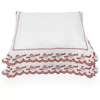 imagem de Kit Fronha 50x70cm 200 Fios Feliz Natal 2 peças - Marken Fassi