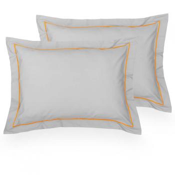 imagem de Kit Fronha 50x70cm 200 Fios Festone Neon 2 pe�as - Kacyumara