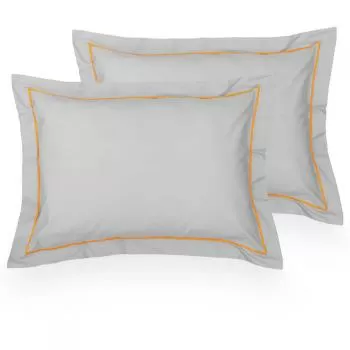 imagem de Kit Fronha 50x70cm 200 Fios Festone Neon 2 peças - Kacyumara