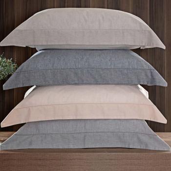 imagem de Kit Fronha 50x70cm 200 Fios Fio Tinto Chambret 2 peas - Kacyumara