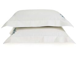 Kit Fronha 50x70cm 300 Fios Betina 2 peças Branca/Azul