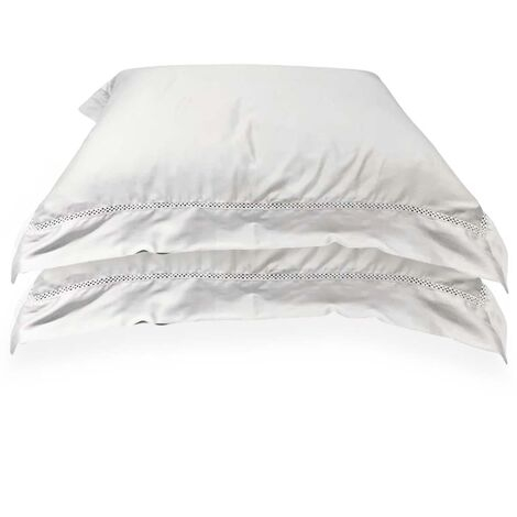 imagem do produto Kit Fronha 50x70cm 300 Fios Bordada Charlotte 2 peças - Domani