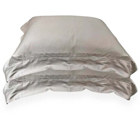 imagem do produto Kit Fronha 50x70cm 300 Fios Bordada Charlotte 2 peças - Domani