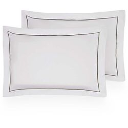 Kit Fronha 50x70cm 300 Fios Lázio Festonê Tinto 2 peças Branca/Fend 4603