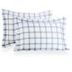 imagem do produto Kit Fronha 50x70cm 300 Fios Xadrez Jardim de Toile 2 pe�as - Naturalle Fashion