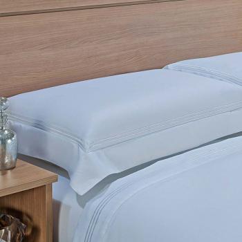 imagem de Kit Fronha 50x70cm 600 Fios Ponto Cheio Lisa 2 peas - Niazitex