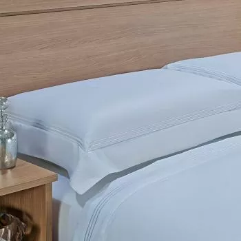 imagem de Kit Fronha 50x70cm 600 Fios Ponto Cheio Lisa 2 peças - Niazitex