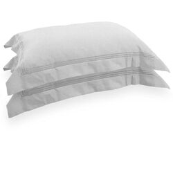 Kit Fronha 50x70cm 600 Fios Ponto Cheio Lisa 2 peças Branco