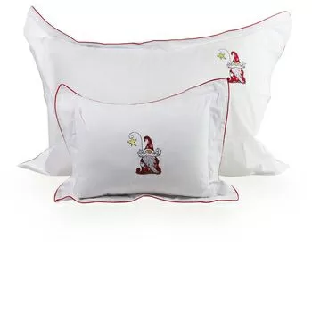 imagem de Kit Fronha 50x70cm com Almofada 200 Fios Natal Papai Noel 3 peças - Marken Fassi