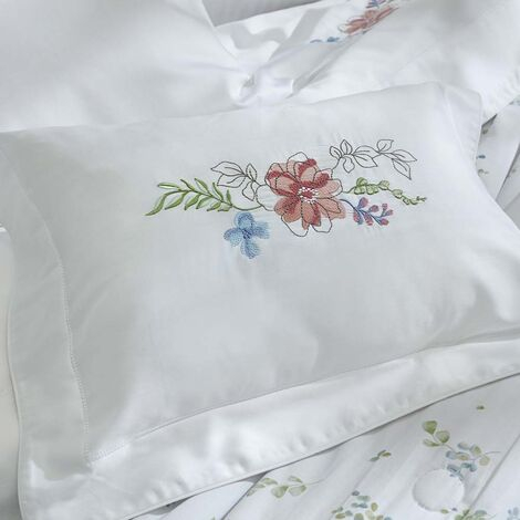 imagem do produto Kit Fronha 50x70cm com Almofada 300 Fios Camellia Bordado - Marken Fassi