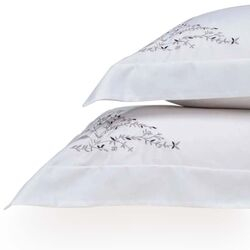 Kit Fronha 50x90cm 400 Fios Raffinato 2 peças Cinza Brita