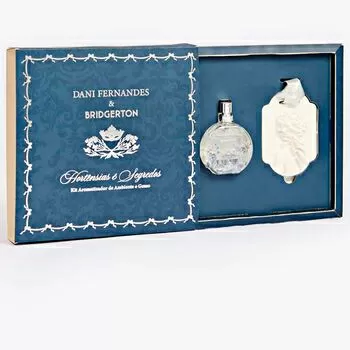 imagem de Kit Gesso Perfumado e Home Spray 25ml Bridgerton Hortênsias e Segredos 2 peças - Dani Fernandes