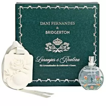 imagem de Kit Gesso Perfumado e Home Spray 25ml Bridgerton Laranjas e Realeza 2 peças - Dani Fernandes