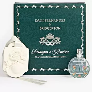 imagem de Kit Gesso Perfumado e Home Spray 25ml Bridgerton Laranjas e Realeza 2 peças - Dani Fernandes