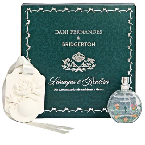 imagem do produto Kit Gesso Perfumado e Home Spray 25ml Bridgerton Laranjas e Realeza 2 pe�as - Dani Fernandes