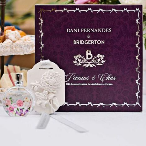 imagem do produto Kit Gesso Perfumado e Home Spray 25ml Bridgerton Pe�nias e Ch�s 2 pe�as - Dani Fernandes