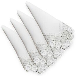 Kit Guardanapo 4 peças Bali Branco