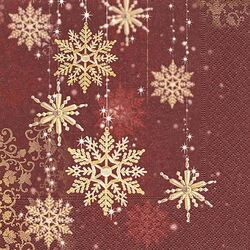 imagem de Kit Guardanapos 20 peças Ambiental Paper Golden Snowflakes - Catran