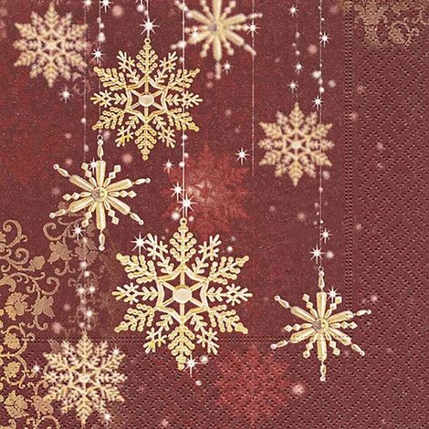 imagem do produto Kit Guardanapos 20 peças Ambiental Paper Golden Snowflakes - Catran