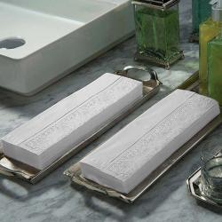 Kit Lavabo Celulose Trevo 25 peças Branco