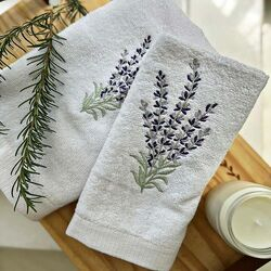 Kit Lavabo e Rosto Lavanda 2 peças Branco