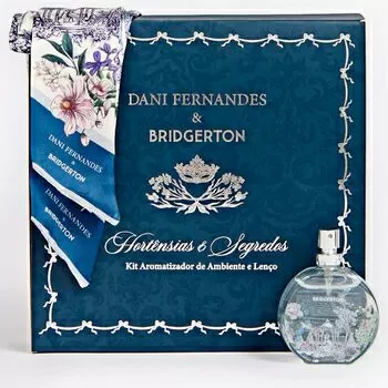 imagem de Kit Lenço e Home Spray 25ml Bridgerton Hortênsias e Segredos 2 peças - Dani Fernandes
