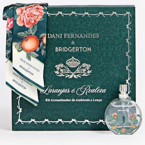 imagem do produto Kit Len�o e Home Spray 25ml Bridgerton Laranjas e Realeza 2 pe�as - Dani Fernandes