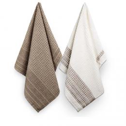 Kit Pano de Copa Chef 2 peças Taupe 847/Ivory 1112