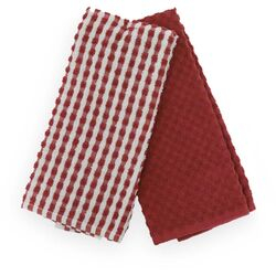 Kit Pano de Copa Popcorn 2 peças Tijolo