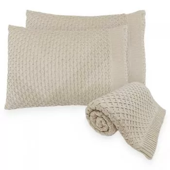 imagem de Kit Peseira Decorativa com Fronhas Bellagio 80x260cm 3 peças - Catran