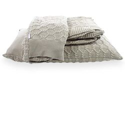 Kit Peseira Decorativa com Fronhas Budapeste 80x260cm 3 peças Cru