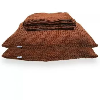 imagem de Kit Peseira Decorativa com Fronhas Maresia 70x220cm 3 peças - Catran