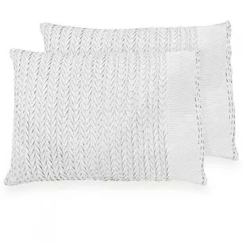 imagem de Kit Peseira Decorativa com Fronhas Relevo 70x260cm 3 peças - Catran