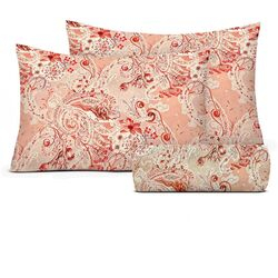 Kit Queen Malha Soft Cama Arrumada Cashmere 3 peças Rosé