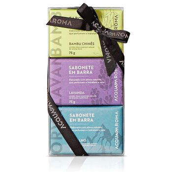 imagem de Kit Sabonete em Barra Dia a Dia 75g 3 pe�as - Acquaroma