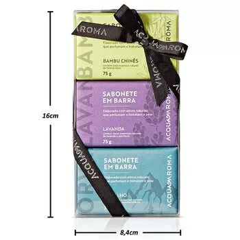 imagem de Kit Sabonete em Barra Dia a Dia 75g 3 peças - Acquaroma