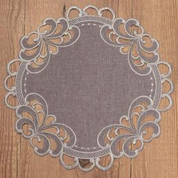 Kit Sousplat 2 peças Redondo 38cm Rechilie Taupe