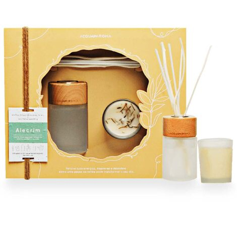 imagem do produto Kit Vela 50g com Difusor 70ml Naturals Alecrim 2 peas - Acquaroma