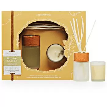 imagem de Kit Vela 50g com Difusor Naturals Bambu Chins 70ml 2 peas - Acquaroma