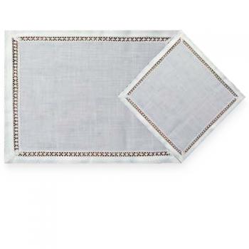 imagem de Lugar Americano Retangular com Guardanapo 551 2 peas - Rafimex