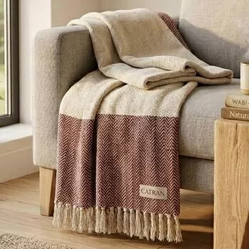 imagem de Manta Decorativa Basic Missoni com Franja 150x120cm - Catran