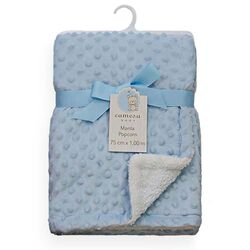 Manta Infantil 300g Popcorn Azul