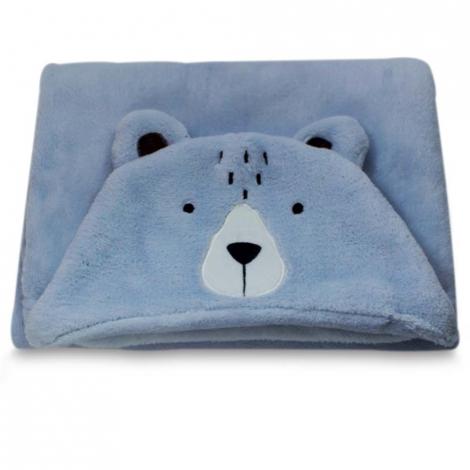 imagem do produto Manta Infantil Com Capuz Urso Azul - Camesa