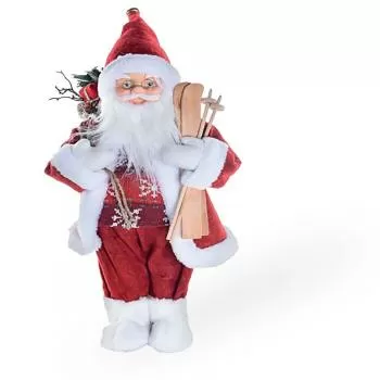 imagem de Noel com Esqui e Saco de Presente 1113444 45cm - Catran