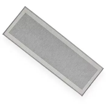 imagem de Passadeira Antiderrapante Decore Multti Jacquard Square Grey 50x180cm - Kacyumara