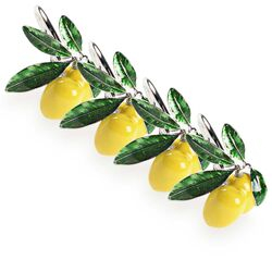 Porta Guardanapo Metal PG3245 Kit 4 peças Verde/Amarelo