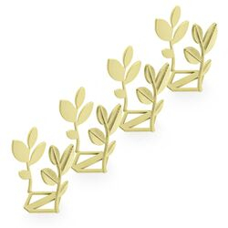 Porta Guardanapo Metal PG5370 Kit 4 peças Dourado
