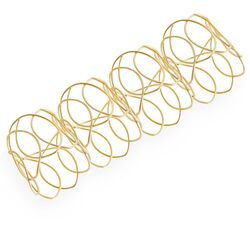 Porta Guardanapo Metal PG5642 Kit 4 peças Dourado