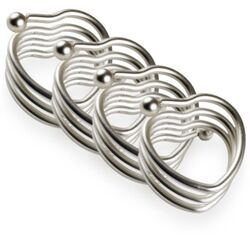 Porta Guardanapo Metal PG8328 Kit 4 peças Prateado