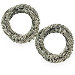 Porta Guardanapo Salerno Kit 2 peças Prata